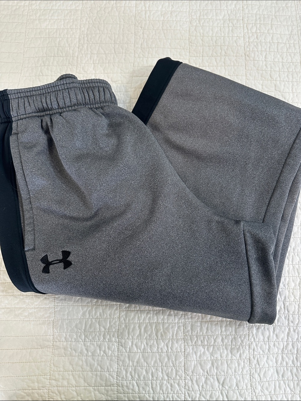 Under Armour Storm 1 Medium Loose Gray Black Athletic Pants Like New Sweatpant - Picture 5 of 6